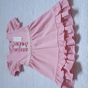 Janie and Jack Candy Pink Ruffle Ponte Dress
